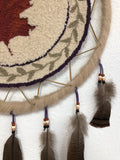 Alpaca and Turkey Feather Wall Hanging