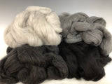 Dark Silver Grey Baby Alpaca Roving (#5821)