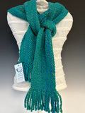 Blue, green and gold scarf (532)