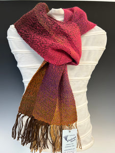 Pink, brown and gold scarf (505)