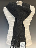 Charcoal grey alpaca scarf (520)