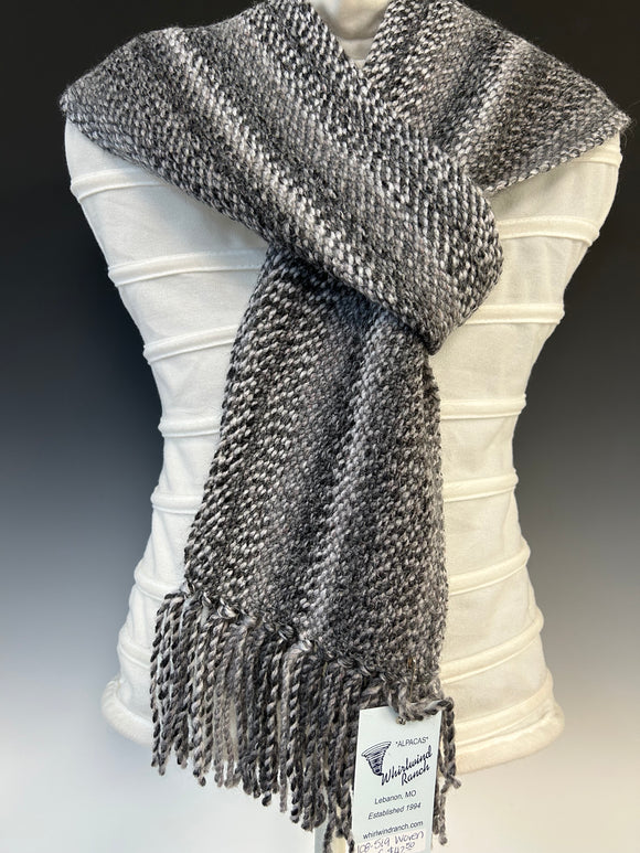 Grey alpaca scarf (519)