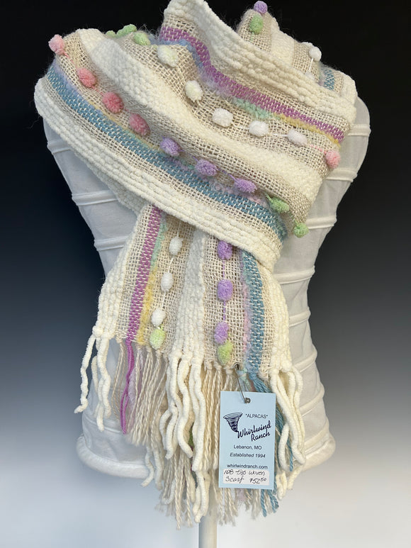 Pastel cottontail alpaca scarf (580)