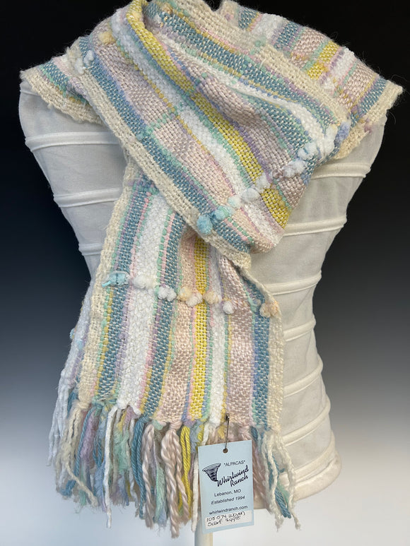 Pastel cottontail alpaca scarf (574)