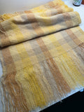 Yellow, pumpkin orange and tan shawl (633)