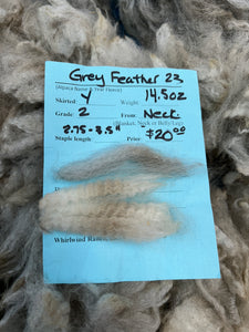 Light Silver Grey Alpaca Fiber (Grey Feather23N)