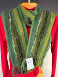 Green green and more green alpaca scarf