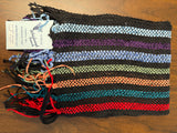 Black and Multi Color Alpaca Scarf
