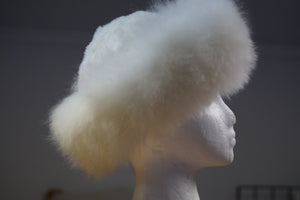 White Alpaca Hide Hat