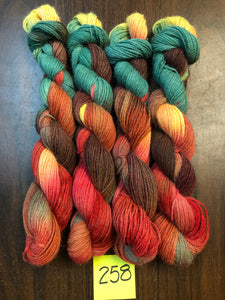 Hand Dyed Alpaca Yarn (#258)
