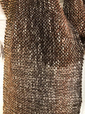 Brown light weight woven alpaca scarf
