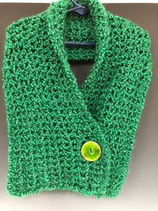 Emerald Green Button Cowl