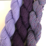 Tones of Purple Alpaca Fingering Yarn
